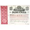Finland. Republic of Finland, 1987 Registered 7.80% Specimen Bond