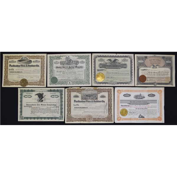 Rubber and Tire Manufacturers, 1910s to 1930s, Issued Stock Assortment.