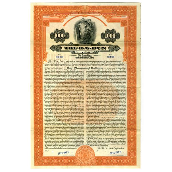 R. G. Dun Corp. 1930, Specimen Bond, Dun & Bradstreet Predecessor