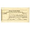 Image 1 : NY. Otsego County Bank, 1852, Issued Stock Certificate.