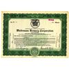 Image 1 : Wiedemann Brewing Corp. 1933 I/U Stock Certificate
