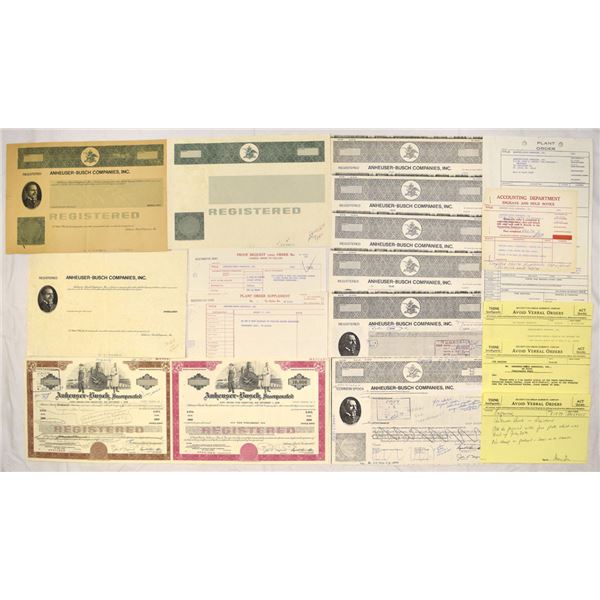 MO. Anheuser-Busch Companies, Inc., 1978 to 1979, Production Department Ephemera Folder