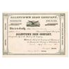 Image 1 : PA. Allentown Iron Co., 1874 I/U Stock Certificate