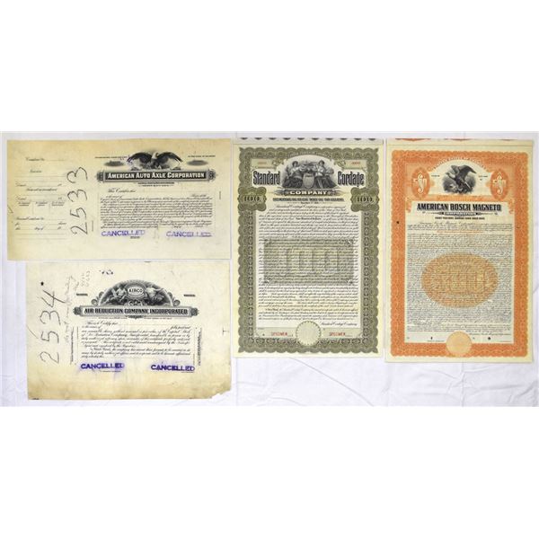 Industrial Manufacturing, 1900 to 1930s, Proof and Specimen Quartet.