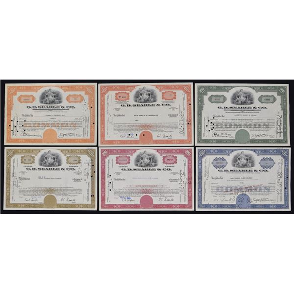 IL. G. D. Seale & Co., 1951 to 1970, I/C Stock Certificate Assortment.