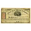 Image 1 : Nevada Territory. Buena Vista Mining Co., 1863, I/U Stock Certificate.