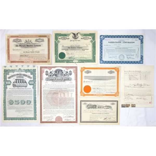 Industrial, Utilities, & Transportation Stocks and Bonds, 1900s to 1960s