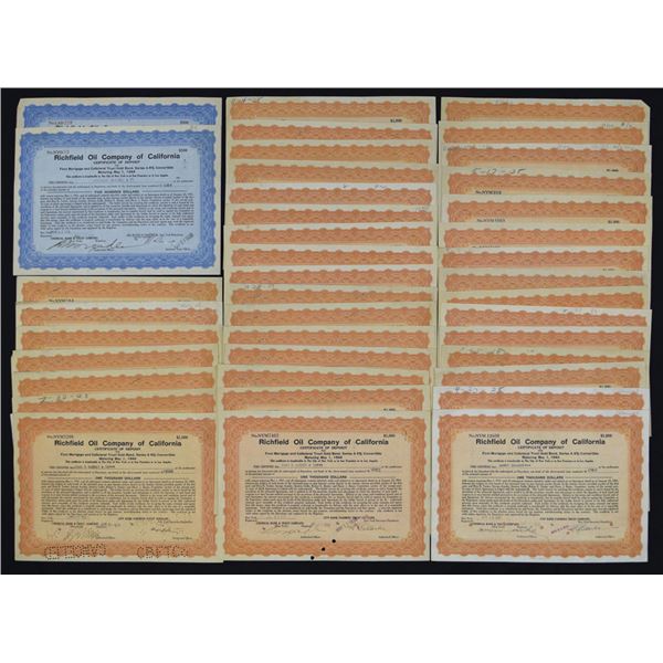 CA. Richfield Oil Co. of California, 1931 to 1937, I/C Certificates of Deposit