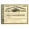 Image 1 : IN. Evansville and Crawfordsville Rail Road Co., 1857, I/U Stock Certificate.