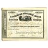 Image 1 : IN. Evansville and Terre Haute Rail Road Co., 1881, I/C Stock Certificate.