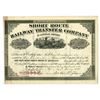 Image 1 : KY. Short Route Railway Transfer Co., 1885, I/C Stock Certificate Signed by C.P. Huntington as Presi