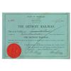 Image 1 : MI. Detroit Railway, 1895, I/C Stock Certificate.