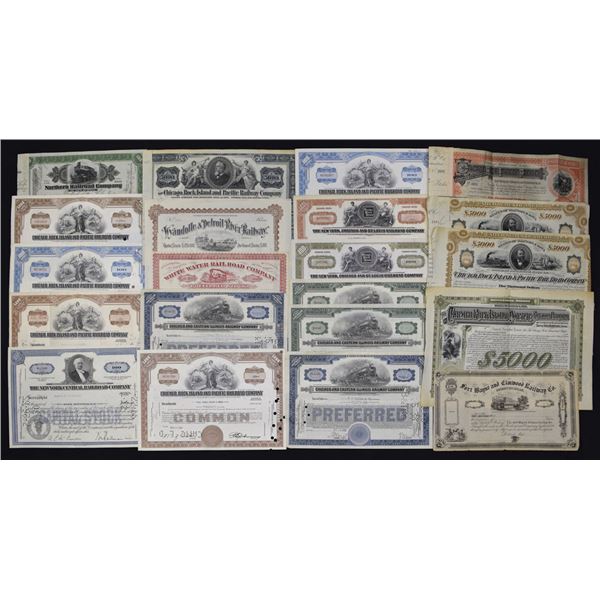Rock Island, Midwest & Great Lakes Railroad Securities Collection, 1880s to 1950s