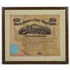 Image 3 : NY. Dock Bond of the City of New York, 1870, I/C and Framed Bond