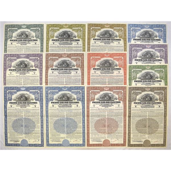 CA. Pacific Gas and Electric Co., 1944 to 1955, Specimen Bond Collection.