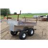 Image 2 : 4 wheel ATV wagon, all aluminum construction. Comes with pin and ball hitch
