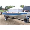 Image 3 : Prowler 14' aluminum boat, Serial 243014, with Evinrude 15hp motor, Serial 7006722, not tested at ti