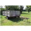 Image 2 : 1999 Road Sport snowmobile/ATV trailer manufactured by Dyson Trailers with pull out ramp, used as ut