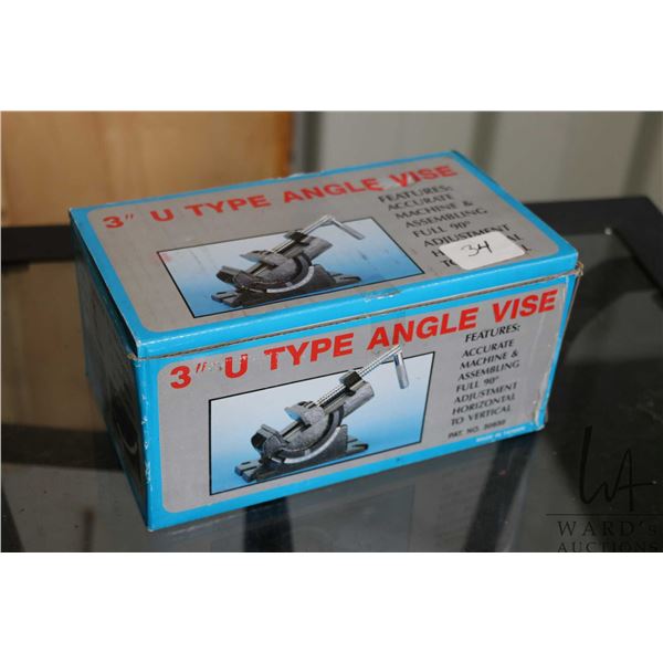 3" U Type angle vise, appears new in box