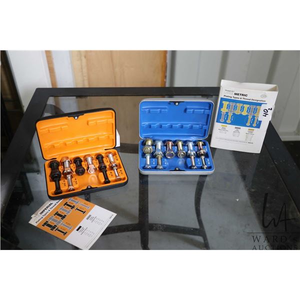 Two thread repair kits including metric and imperial