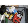 Image 3 : Large selection of hand tools including staplers, staples, wire strippers, chalk line, etc.