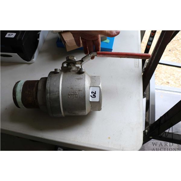 MAS CFF8M 3" ball valve with male to male adapter