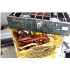 Image 3 : Coleman 425 liquid fuel camping stove and a selection of extension chords and booster cables