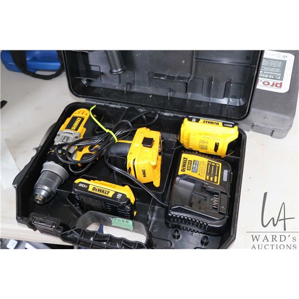 DeWalt 18v cordless XRP hammer driller with DCD950 20v adapter, including 2 20v batteries and charge