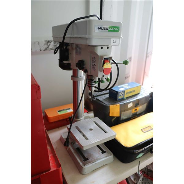Haussmann 10" benchtop drill press, appears unused, working at time of catalouging