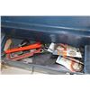 Image 3 : 2 metal tool boxes and contents including wrenches, adjustable wrenches, pliers, files, hammers, etc