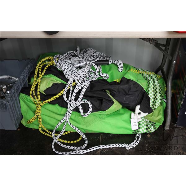 LA Ski Faction inflatable tow behind with 4 rider positions, includes tow rope