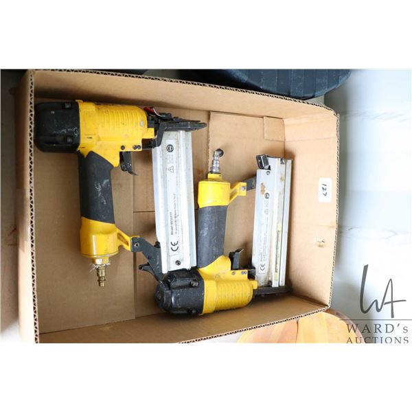2 air tools including nailer model 8042509 and stapler model 8033177, both are 18g and take 5/8-2" n