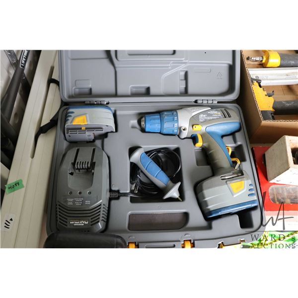 Mastercraft Maximum 14.4v cordless drill, comes with 2 batteries, accessory handle, and charger in f