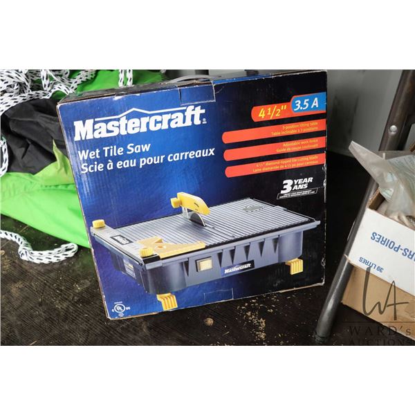 Mastercraft 4-1/2" wet tile saw in original box