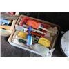 Image 2 : Selection of tools and hardware including heavy duty hand drill, hand saws, hammers, chisels, assort