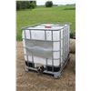 Image 1 : Schutz 1000L/275gal water tank with shutoff valve and caged pallet, 46"x39"x48"