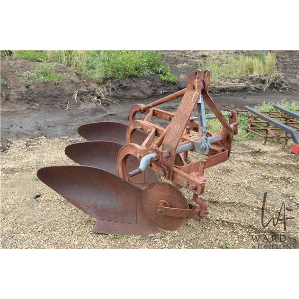 Vintage Ford 3 point hitch 3 bottom plow