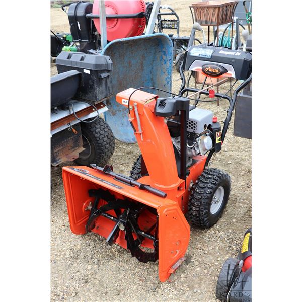 Ariens compact 24 snow blower with electric start, appears unused, working at time of catalouging