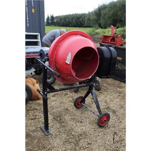 3-1/2 cubic foot electric drive cement mixer, working at time of catalouging