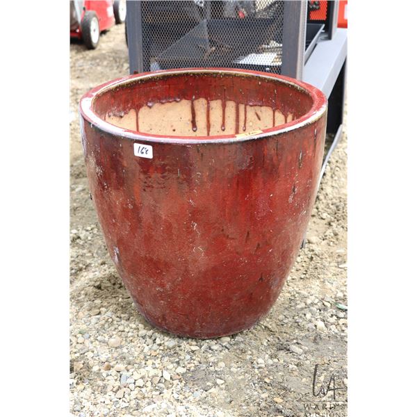 Large glazed plant pot, 21" deep, 21" diameter