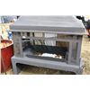 Image 2 : Metal encased outdoor wood fireplace, 46" high, 40" wide, 22" deep