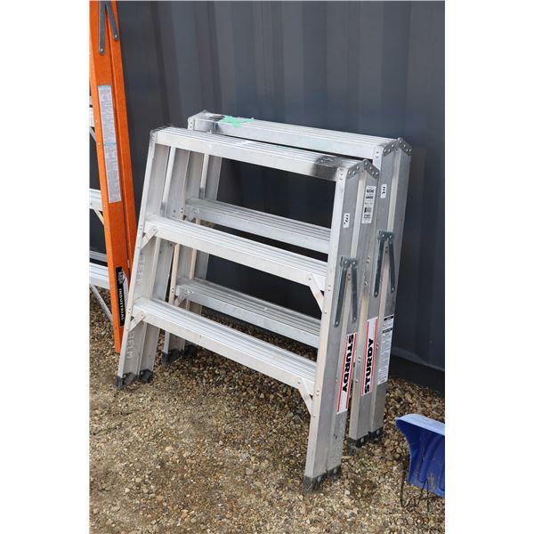 2 Sturdy Mustang aluminum saw horses, size 3, 36" tall