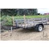 Image 1 : Tilt deck trailer with 7'x10' bed with 24" wooden stake sides, 13" tires, no serial number present