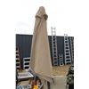 Image 5 : 5 piece patio furniture set with sofa, 2 chairs, centre table, note no glass, and umbrella
