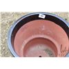 Image 2 : Glazed pottery planter, 12" tall, 14" diameter, includes matching tray