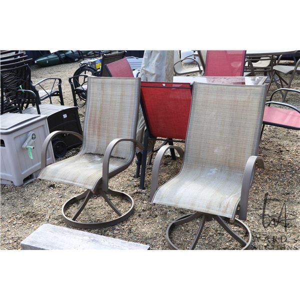 2 rocking swivel patio chairs to match lot 196