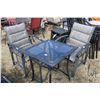 Image 1 : 3 piece patio furniture set including 24" glass top table and 2 chairs