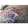Image 1 : 2 9" Scaffold X braces and 2 8' scaffold X braces, and an aluminum rolling corner