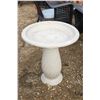 Image 1 : Beige glazed ceramic bird bath, 23" tall 20" diameter