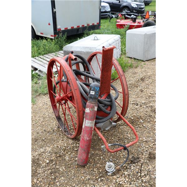 Antique fire station extinguisher with 1 small nitrogen tank